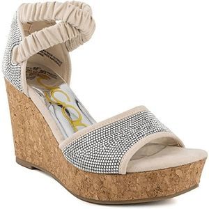 Sugar Wedge Sandals for Women, Platform Wedge Sandals with Buckle &Cork Detail,